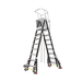 Escalera de Fibra de Vidrio  con Jaula de 8'-14' (2.44 - 4.27 m). Con Ajuste en Ruedas (RATCHET™ Leveler) (SKU:18515-817)....