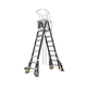 Escalera de Fibra de Vidrio  con Jaula de 8'-14' (2.44 - 4.27 m). Con Ajuste en Ruedas (RATCHET™ Leveler) (SKU:18515-817)....