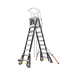 Escalera de Fibra de Vidrio  con Jaula de 8'-14' (2.44 - 4.27 m). Con Ajuste en Ruedas (RATCHET™ Leveler) (SKU:18515-817)....