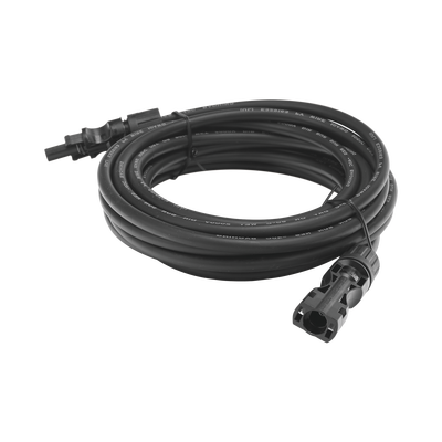 Cable Fotovoltaico 2.5 m, Negro, Calibre 10 AWG con Terminales MC4 en Ambos Extremos - EPCOM POWERLINE
