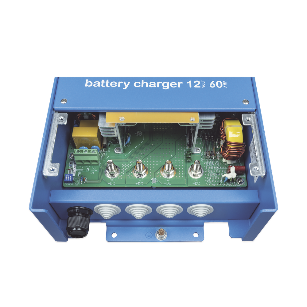 Cargador de Baterías / 12V 60A / 3 Salidas Aisladas / Entrada Universal 90-265 VCA / Compensación Térmica / Caja Aluminio Epoxi / | SIERRA STORE
