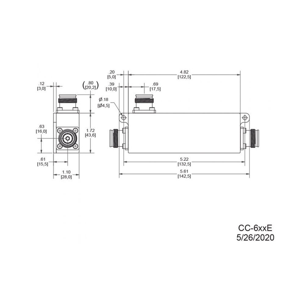 Acoplador direccional / 13dB / 617-5925MHz / 300W / -161dBc PIM / 4.3-10 / IP67 / 2028 pies | SIERRA STORE