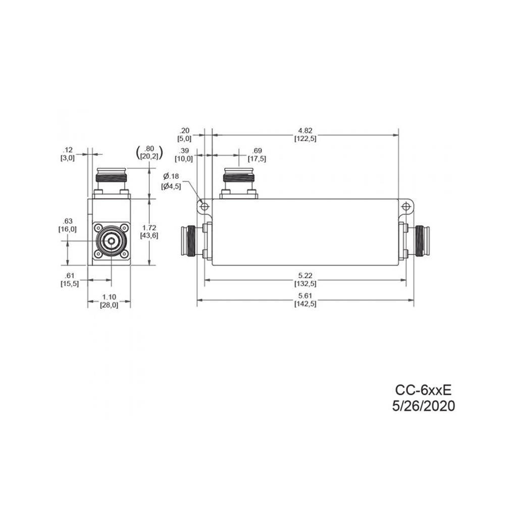 Acoplador Direccional / 20 dB / 617-5925 MHz / 300 W Promedio / -161 dBc PIM / 4.3-10 IP67 / 0.3 dB Pérdida Inserción | SIERRA STORE