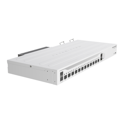 (CCR2004-1G-12S+2XS) Cloud Core Router 12 puertos 10G SFP+, 2 25G SFP28, Fuente Redundante MIKROTIK - Vista 2