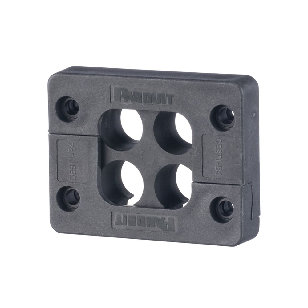 PANDUIT CEST1-B4 - Pasacables de 4 Orificios de Marco Rectangular de 1.81" X 1.42", IP54,  para Cables Terminados, color Negro | SIERRA STORE