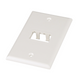 PANDUIT CFP2IW - Placa de Pared Vertical / 2 Puertos Mini-Com / 69.8 x 114.3 mm / 2.75 x 4.5 pulg. / Blanco Mate / ABS | SIERRA STORE