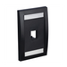 PANDUIT CFPE1BLY - Placa de Pared Vertical / 1 Puerto Mini-Com / Espacio para Etiquetas / ABS Negro | SIERRA STORE