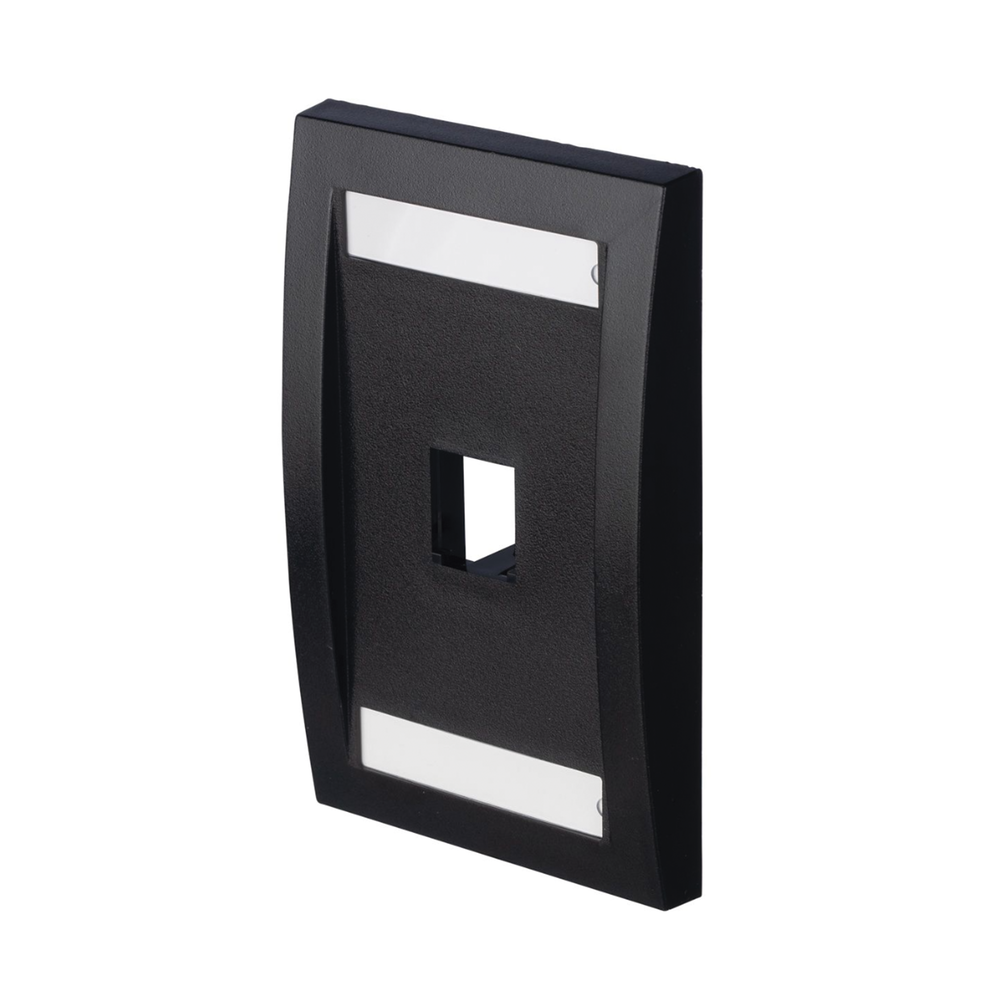 PANDUIT CFPE1BLY - Placa de Pared Vertical / 1 Puerto Mini-Com / Espacio para Etiquetas / ABS Negro | SIERRA STORE