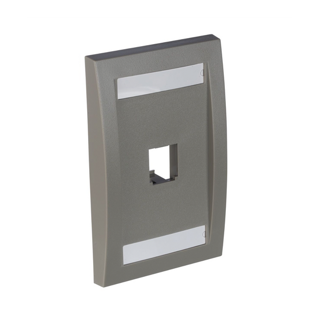PANDUIT CFPE1IGY - Placa de Pared Vertical / 1 Puerto Mini-Com / 69.8 x 114.3 mm / 2.75 x 4.5 pulg. / Color Gris / Perfil Elevado | SIERRA STORE