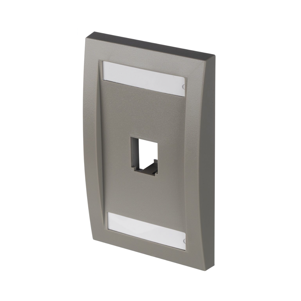 PANDUIT CFPE1IGY - Placa de Pared Vertical / 1 Puerto Mini-Com / 69.8 x 114.3 mm / 2.75 x 4.5 pulg. / Color Gris / Perfil Elevado | SIERRA STORE