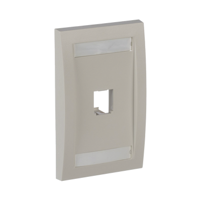 Placa de Pared Vertical Ejecutiva, Salida Para 1 Puerto Mini-Com, Con Espacios Para Etiquetas, Color Blanco Mate PANDUIT -...