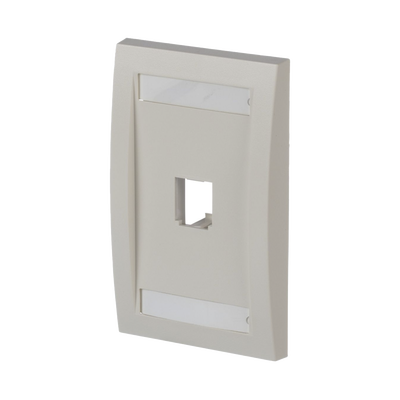Placa de Pared Vertical Ejecutiva, Salida Para 1 Puerto Mini-Com, Con Espacios Para Etiquetas, Color Blanco Mate PANDUIT -...