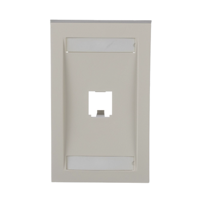 Placa de Pared Vertical Ejecutiva, Salida Para 1 Puerto Mini-Com, Con Espacios Para Etiquetas, Color Blanco Mate - PANDUIT