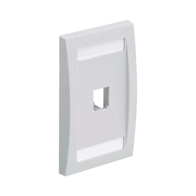 Placa de Pared Vertical Ejecutiva, Salida Para 1 Puerto Mini-Com, Con Espacios Para Etiquetas, Color Blanco - PANDUIT