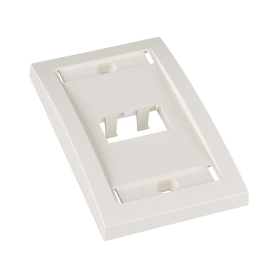 Placa de Pared Vertical Ejecutiva, Salida Para 2 Puertos Mini-Com, Con Espacios Para Etiquetas, Color Blanco Mate PANDUIT ...