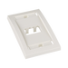 Placa de Pared Vertical Ejecutiva, Salida Para 2 Puertos Mini-Com, Con Espacios Para Etiquetas, Color Blanco Mate PANDUIT ...