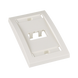 Placa de Pared Vertical Ejecutiva, Salida Para 2 Puertos Mini-Com, Con Espacios Para Etiquetas, Color Blanco Mate PANDUIT ...