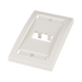 Placa de Pared Vertical Ejecutiva, Salida Para 2 Puertos Mini-Com, Con Espacios Para Etiquetas, Color Blanco Mate PANDUIT ...