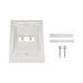 Placa de Pared Vertical Ejecutiva, Salida Para 2 Puertos Mini-Com, Con Espacios Para Etiquetas, Color Blanco Mate PANDUIT ...