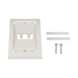 Placa de Pared Vertical Ejecutiva, Salida Para 2 Puertos Mini-Com, Con Espacios Para Etiquetas, Color Blanco Mate PANDUIT ...