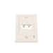 Placa de Pared Vertical Ejecutiva, Salida Para 2 Puertos Mini-Com, Con Espacios Para Etiquetas, Color Blanco Mate PANDUIT ...