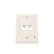 Placa de Pared Vertical Ejecutiva, Salida Para 2 Puertos Mini-Com, Con Espacios Para Etiquetas, Color Blanco Mate PANDUIT ...