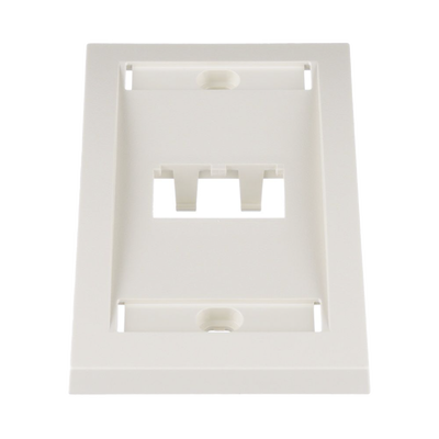 Placa de Pared Vertical Ejecutiva, Salida Para 2 Puertos Mini-Com, Con Espacios Para Etiquetas, Color Blanco Mate - PANDUIT