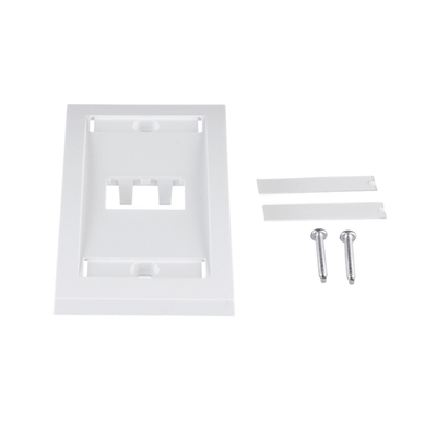 Placa de Pared Vertical Ejecutiva, Salida Para 2 Puertos Mini-Com, Con Espacios Para Etiquetas, Color Blanco PANDUIT - Vis...