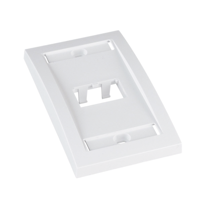 Placa de Pared Vertical Ejecutiva, Salida Para 2 Puertos Mini-Com, Con Espacios Para Etiquetas, Color Blanco PANDUIT - Vis...