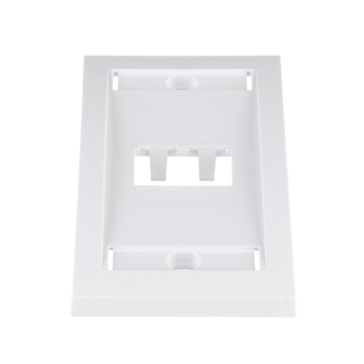 Placa de Pared Vertical Ejecutiva, Salida Para 2 Puertos Mini-Com, Con Espacios Para Etiquetas, Color Blanco - PANDUIT