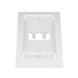 Placa de Pared Vertical Ejecutiva, Salida Para 2 Puertos Mini-Com, Con Espacios Para Etiquetas, Color Blanco - PANDUIT