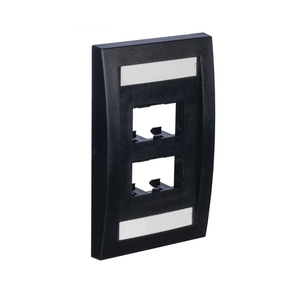 PANDUIT CFPE4BLY - Placa de Pared Vertical / 4 Puertos Mini-Com / Con Espacio para Etiquetas / 2.75 x 4.5 pulg. / Perfil Elevado / | SIERRA STORE