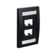 PANDUIT CFPE4BLY - Placa de Pared Vertical / 4 Puertos Mini-Com / Con Espacio para Etiquetas / 2.75 x 4.5 pulg. / Perfil Elevado / | SIERRA STORE