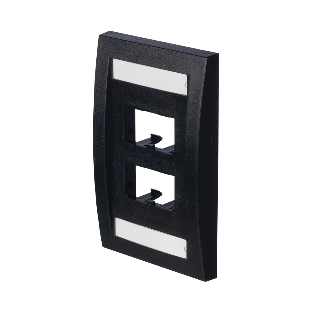 PANDUIT CFPE4BLY - Placa de Pared Vertical / 4 Puertos Mini-Com / Con Espacio para Etiquetas / 2.75 x 4.5 pulg. / Perfil Elevado / | SIERRA STORE