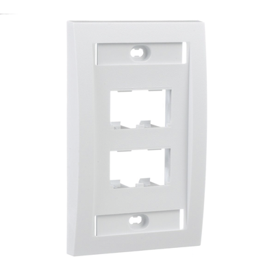 Placa de Pared Vertical Ejecutiva, Salida Para 4 Puertos Mini-Com, Con Espacios Para Etiquetas, Color Blanco PANDUIT - Vis...