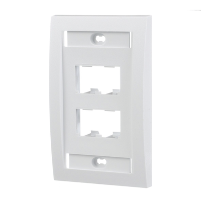 Placa de Pared Vertical Ejecutiva, Salida Para 4 Puertos Mini-Com, Con Espacios Para Etiquetas, Color Blanco PANDUIT - Vis...