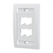 Placa de Pared Vertical Ejecutiva, Salida Para 4 Puertos Mini-Com, Con Espacios Para Etiquetas, Color Blanco PANDUIT - Vis...