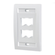 Placa de Pared Vertical Ejecutiva, Salida Para 4 Puertos Mini-Com, Con Espacios Para Etiquetas, Color Blanco PANDUIT - Vis...