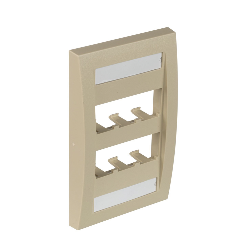 PANDUIT CFPE6EIY - Placa de Pared Vertical / 6 Puertos Mini-Com / ABS / 2.75 x 4.5 pulg. / Marfil | SIERRA STORE