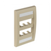 PANDUIT CFPE6EIY - Placa de Pared Vertical / 6 Puertos Mini-Com / ABS / 2.75 x 4.5 pulg. / Marfil | SIERRA STORE