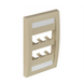 PANDUIT CFPE6EIY - Placa de Pared Vertical / 6 Puertos Mini-Com / ABS / 2.75 x 4.5 pulg. / Marfil | SIERRA STORE