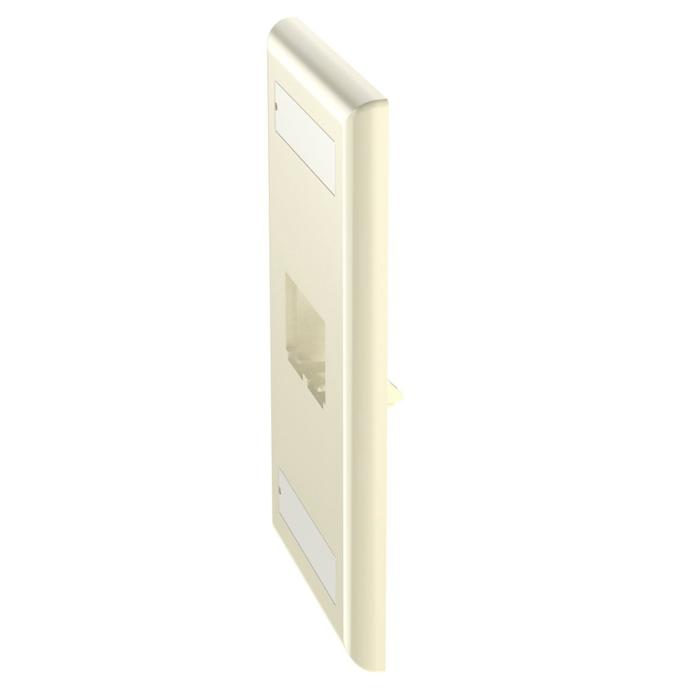 PANDUIT CFPL2EIY - Placa de Pared Vertical / 2 Puertos Mini-Com / Diseño Plano / 69.8 x 114.3 mm (2.75 x 4.5 in) / Marfil | SIERRA STORE