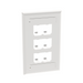 PANDUIT CFPL6WHY - Placa de Pared Vertical / 6 Puertos Mini-Com / Diseño Plano / 2.75 x 4.5 in / ABS / Blanco | SIERRA STORE