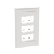 PANDUIT CFPL6WHY - Placa de Pared Vertical / 6 Puertos Mini-Com / Diseño Plano / 2.75 x 4.5 in / ABS / Blanco | SIERRA STORE