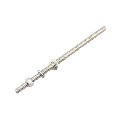Kit de 10 Varillas Roscadas de 3/8 x 12 in, con Arandelas Planas, Arandelas de Seguridad y Tuercas. - SYSCOM TOWERS