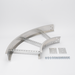Curva Horizontal de Aluminio / Perfil Z / Peralte 3 1/4" (82.55 mm) / Ancho 12" (304.8 mm) / Radio 8" (203.2 mm) / 90° | SIERRA STORE