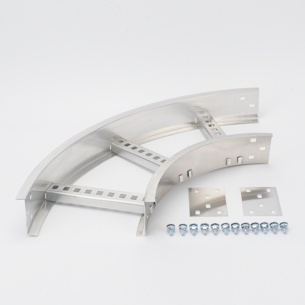 Curva Horizontal de 90° / Perfil Z / Ancho 9" / Peralte 3 1/4" / Radio 8" / Aluminio / Interior y Exterior | SIERRA STORE