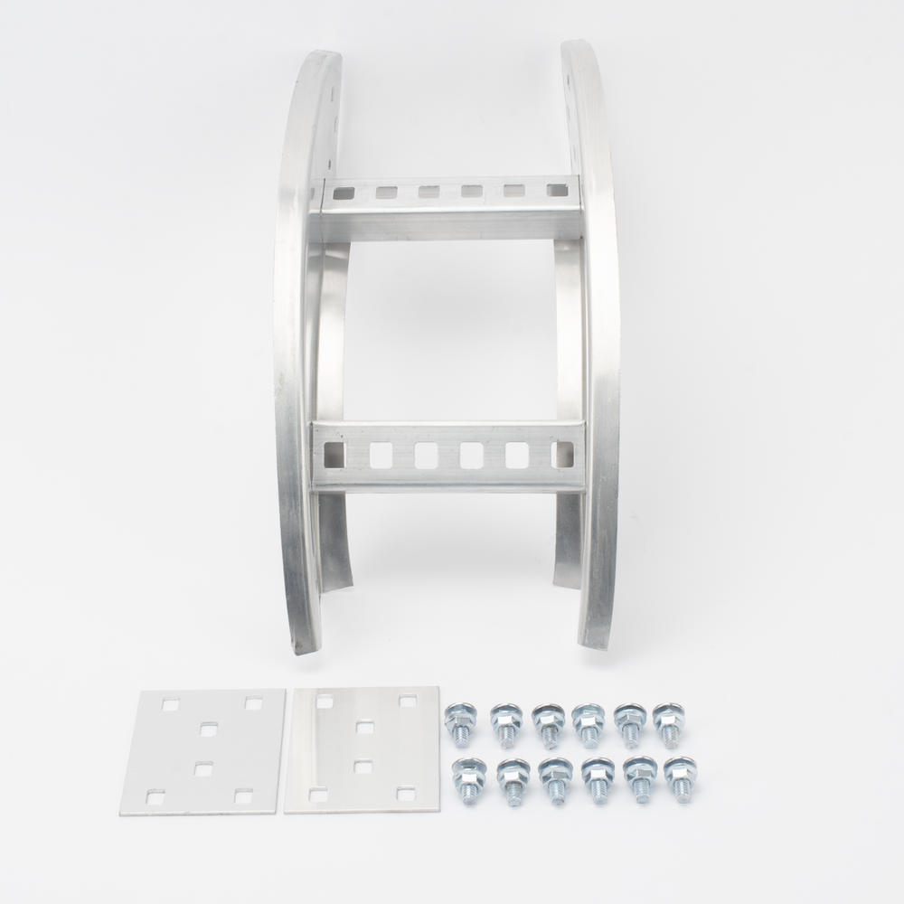 Curva Vertical Exterior / Perfil Z / Peralte 3 1/4" / Ancho 6" / Radio 8" / Aluminio / 90° | SIERRA STORE