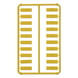 PANDUIT CIDYL-C - Iconos de Identificación / Plástico ABS / 14.2 x 2 x 4.6 mm / Amarillo / Paquete 100 uds / Mini-Com | SIERRA STORE