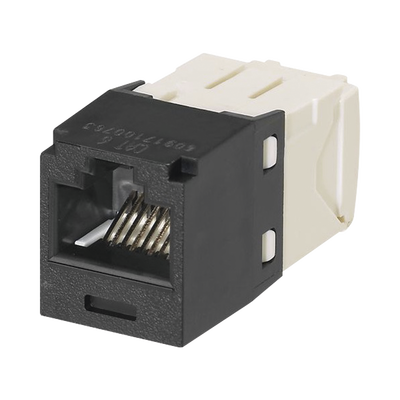 Conector Jack RJ45 Estilo TG, Mini-Com, Categoría 6, de 8 Posiciones y 8 Cables, Color Negro - PANDUIT